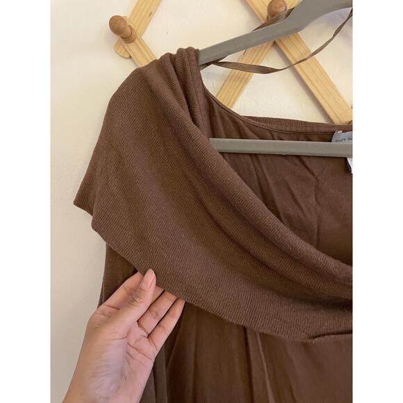 Soft Surroundings Sweater Women's 2X Brown Darcy Scoop Neck Long Sleeve Knit - Picture 4 of 5